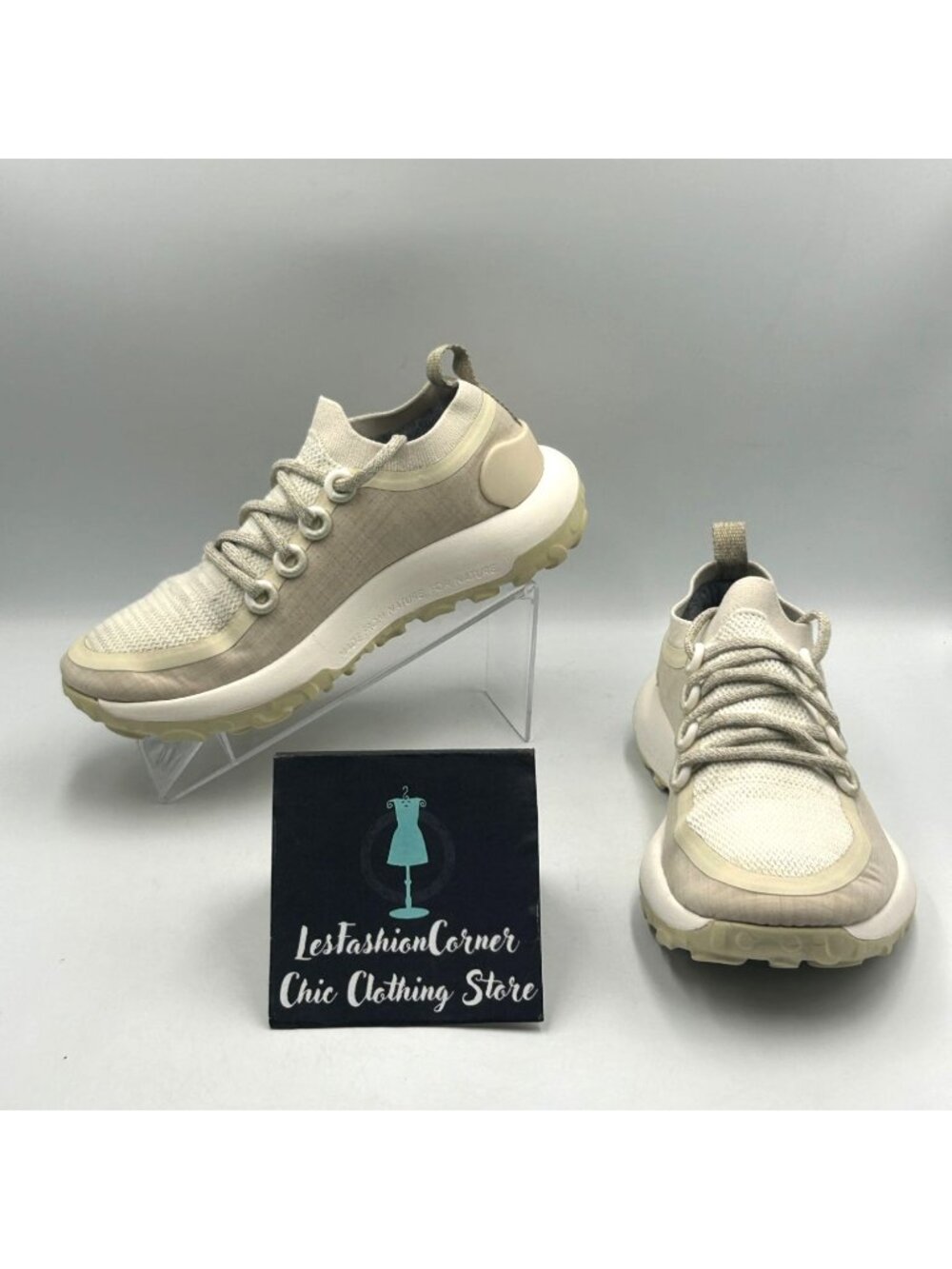 Allbirds Women's Beige Cream Wool Trail Runner SWT Lace-up Sneakers Sz 8.5  3757